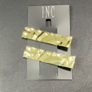 INC NWT Gold-tone Hair Barrettes Set of 2